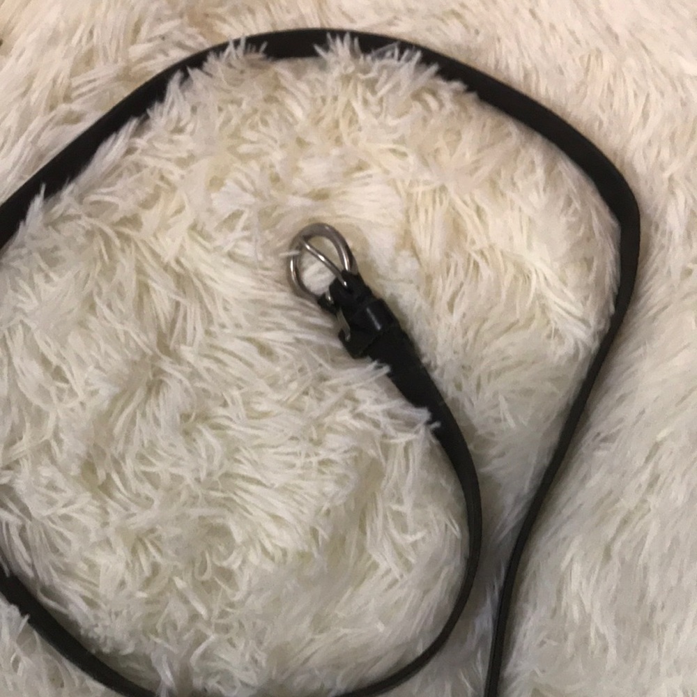Black belt with silver metal
